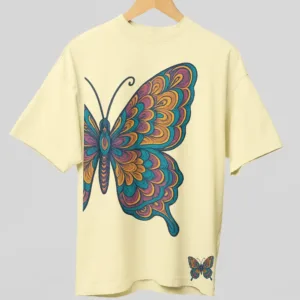 Art of Shravika Mandala Butterfly T-Shirt Design