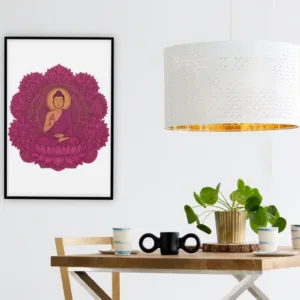 Art of Shravika – Serene Buddha | Lotus Blossom Poster