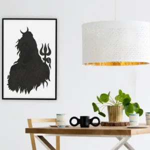 Art of Shravika – Mahadev in Silence | Monochrome Divine Poster