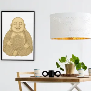 Art of Shravika – Laughing Buddha | Golden Joy Poster