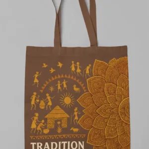 Art of Shravika – Tradition in Every Stroke Warli Art Tote Bag