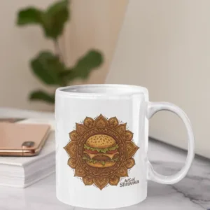 Art of Shravika – Mandala Burger Mug