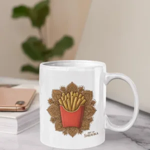 Art of Shravika – Mandala Fries Ceramic Mug