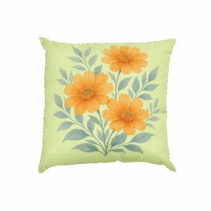 Art of Shravika Throw Pillow with Floral Design | Premium Polyester Fill | Home Décor & Living Room Accessory - Soft