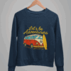 Let’s Be Adventurers – Retro Van & Surfboard Crewneck Sweatshirt
