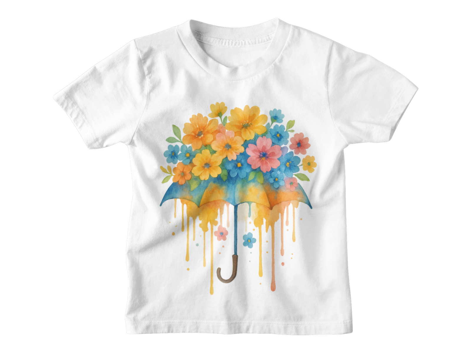 Kids’ Floral Umbrella Watercolor T-Shirt Kids’ Floral Umbrella Watercolor T-Shirt