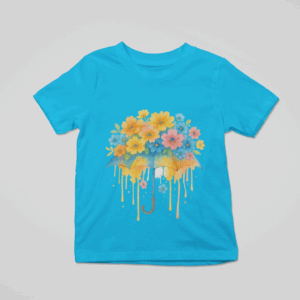 Kids’ Floral Umbrella Watercolor T-Shirt