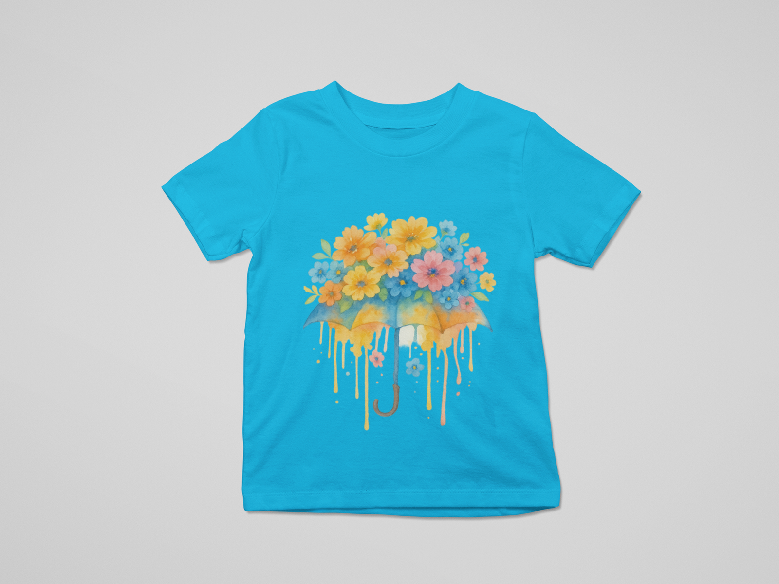 Kids’ Floral Umbrella Watercolor T-Shirt Kids’ Floral Umbrella Watercolor T-Shirt