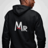 Mr. Graphic Hoodie – Black With Red Bow Tie Design