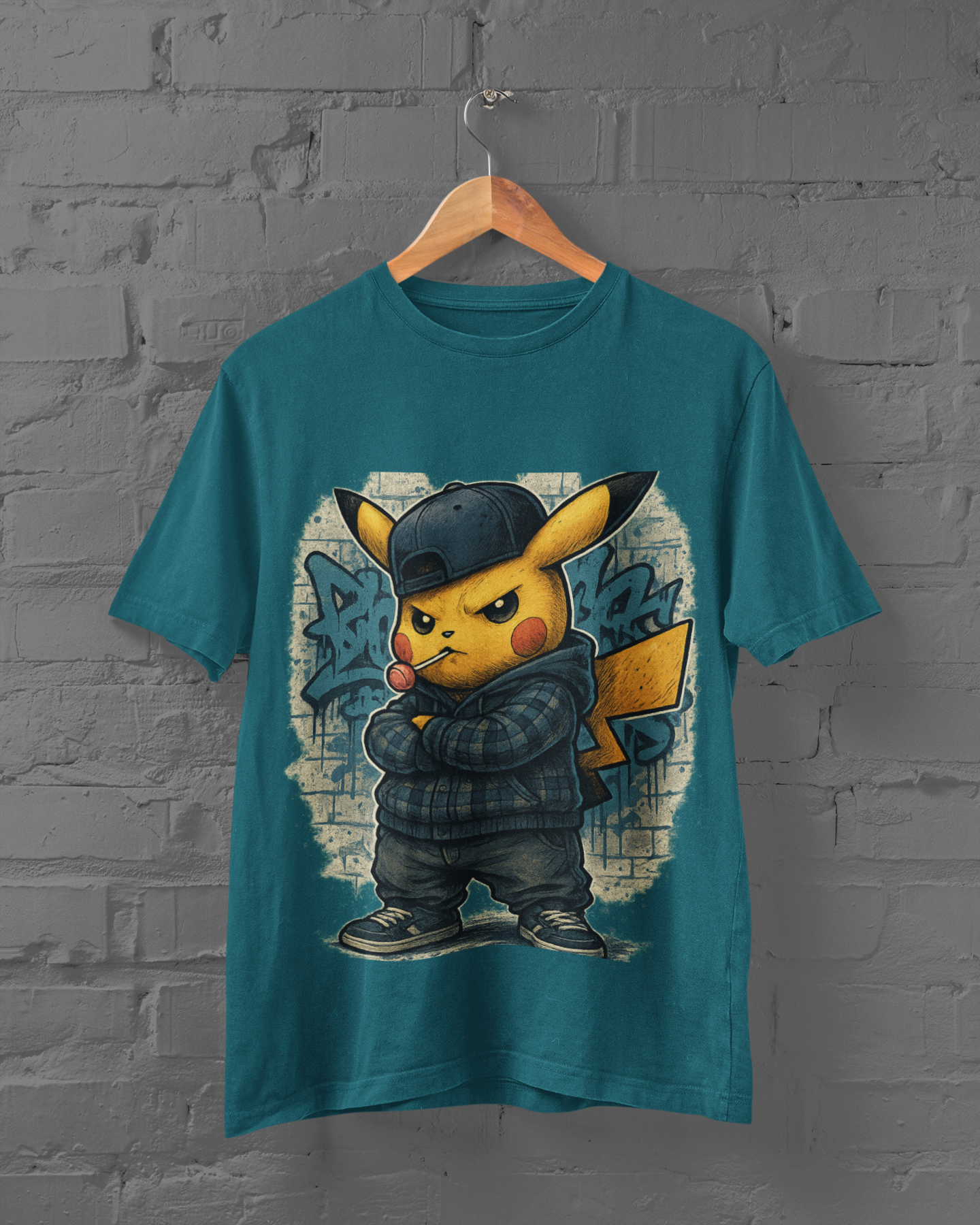 Urban Streetwear Electric Mascot Graphic T-Shirt Urban Streetwear Electric Mascot Graphic T-Shirt