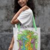 Colorful Cartoon Giraffes Tote Bag