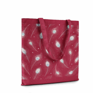 Elegant Peacock Feather Pattern Tote Bag