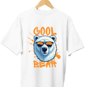 T-Shirt with Cool Bear Design | Premium Comfort HD Print | Casual Wear & Gift Item