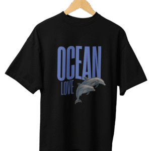 T-Shirt with Ocean Love Design | Soft Cotton Comfort | Casual Wear for Ocean Enthusiasts
