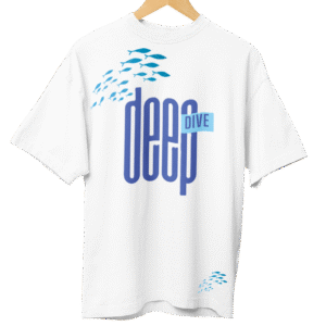 T-Shirt with Abstract Deep Sea Design | Soft Cotton Fabric | Casual Wear for Adults