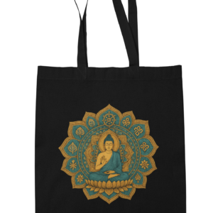 Tote Bag with Buddha Design | Durable Cotton Fabric | Everyday Use & Eco-Friendly Shopping