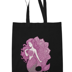 Tote Bag with Mermaid Illustration | High-Quality Print | Eco-Friendly Shopping & Beach Accessory