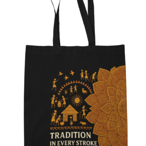 Tote-Bag with Traditional Artwork Design | Durable Fabric | Perfect for Everyday Use & Shopping