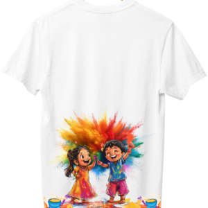 Art of Shravika T-Shirt Holi Design | Premium Comfort| Festival Wear & Collector's Item