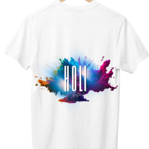 Art of Shravika T-Shirt Holi Design | Premium Comfort| Festival Wear & Collector's Item