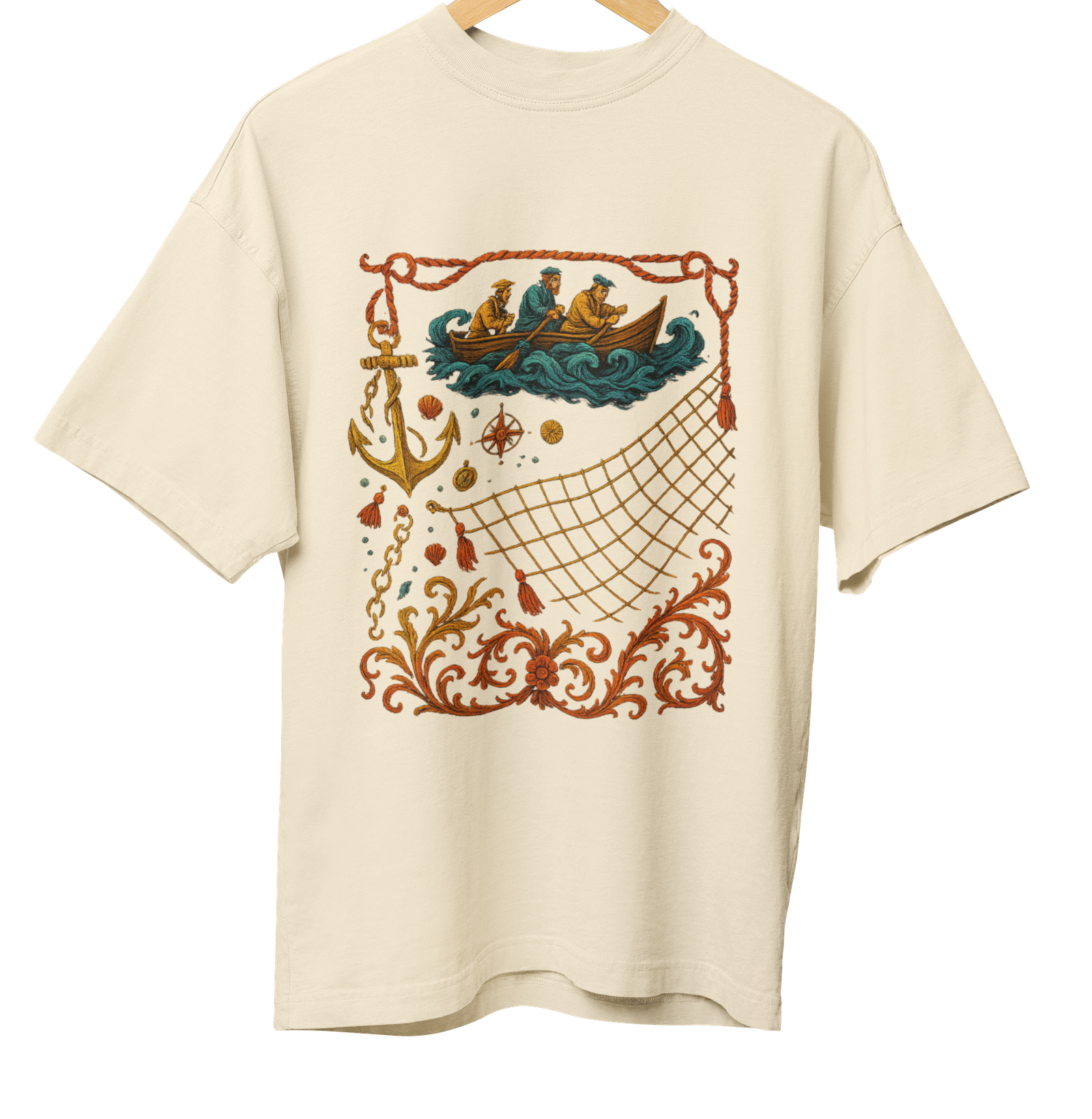 Fishing Net Art 3 Beige