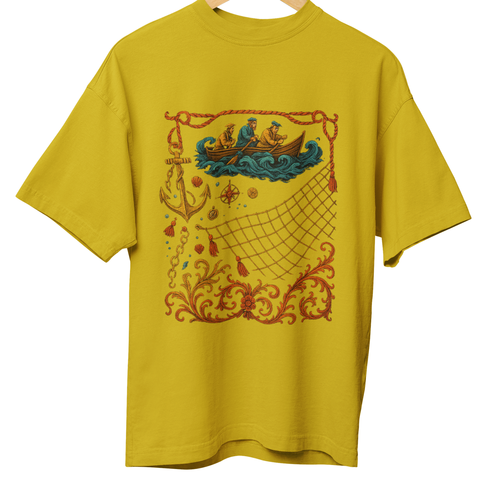 Fishing Net Art 3 Mustard