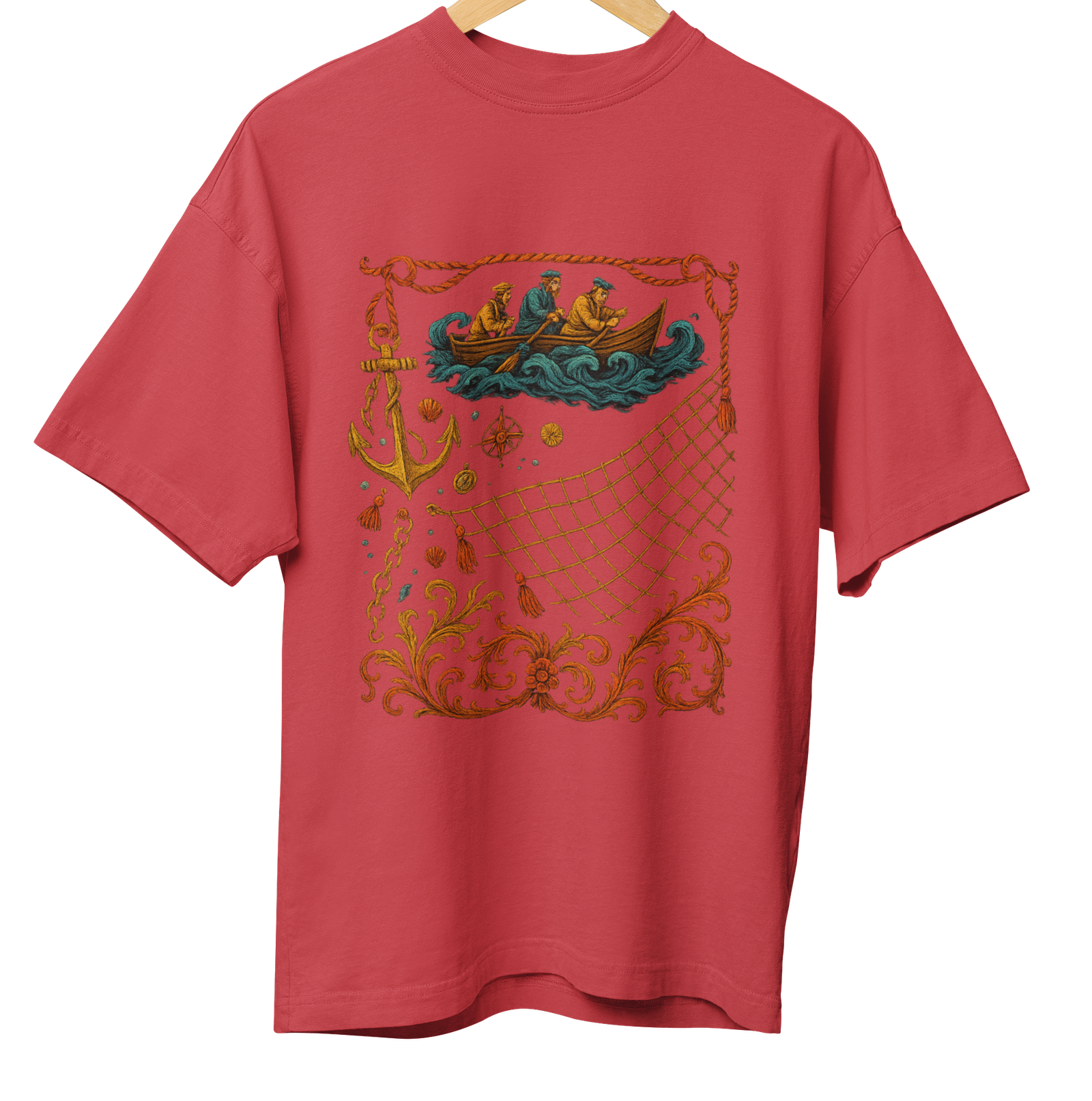 Fishing Net Art 3 Red