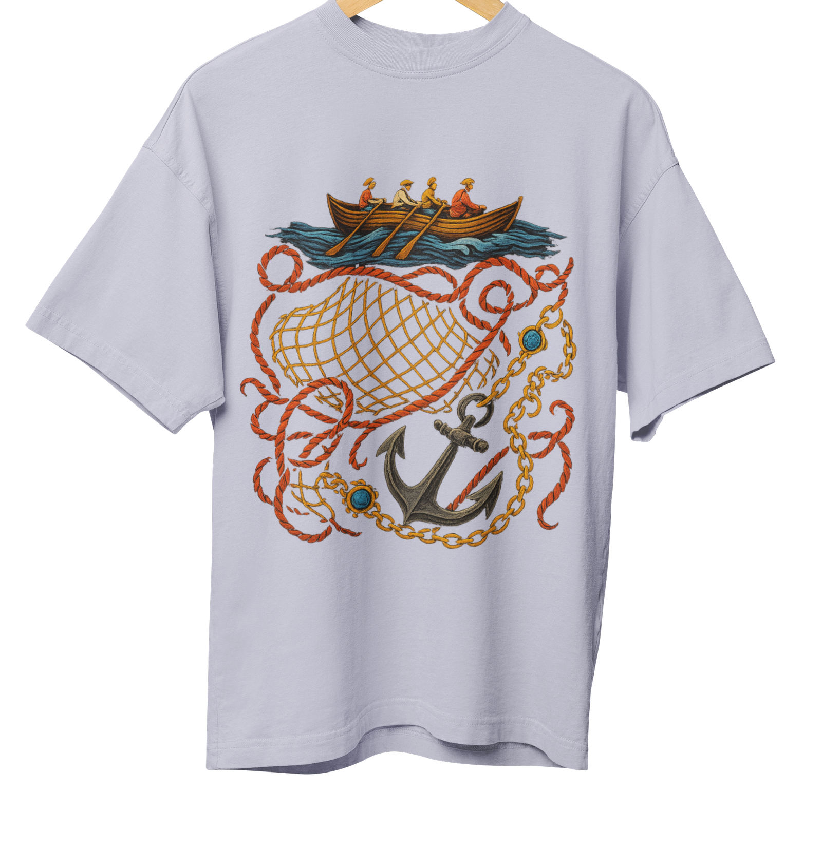 Fishing Net Art Cement Grey