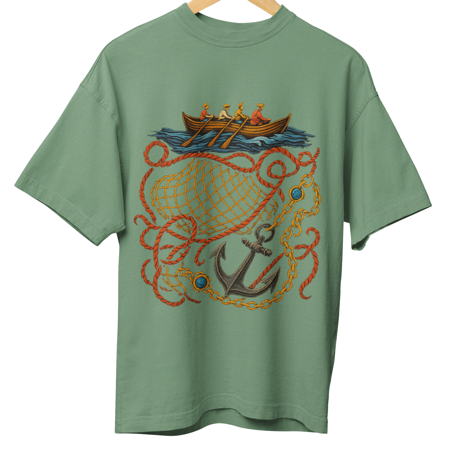 Fishing Net Art Green