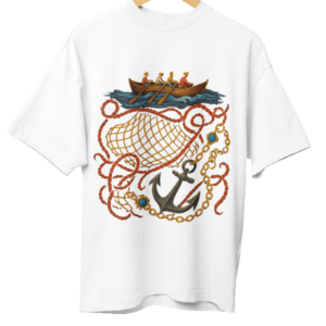 Art of Shravika T-Shirt with Nautical Theme Design | Premium Comfort Cotton