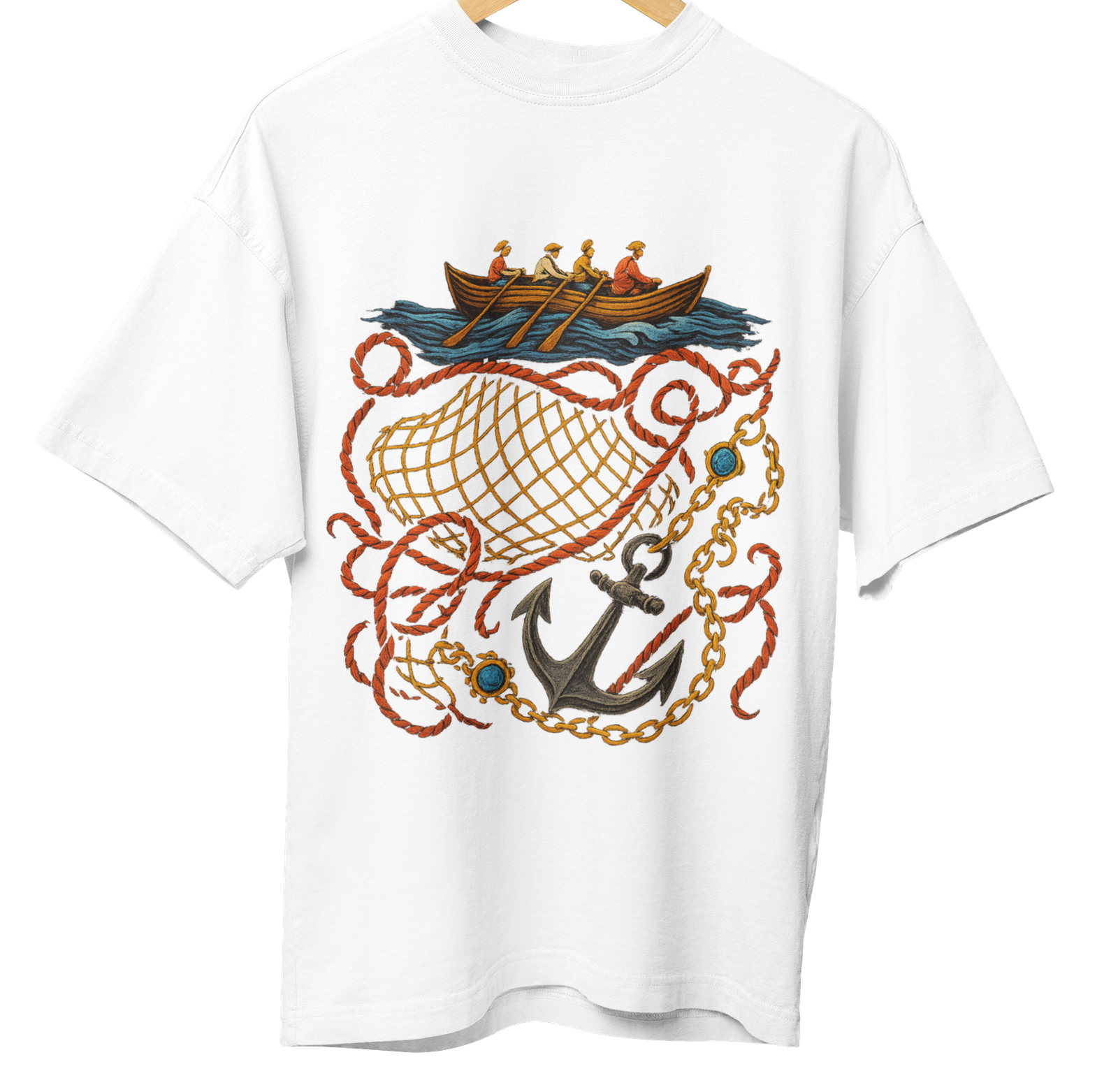 Fishing Net Art White